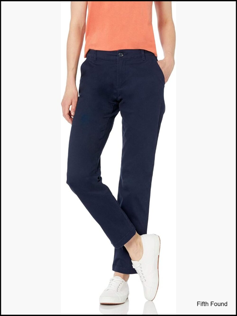 Curvy Straight-Fit Mid-Rise Stretch Twill Chino Pants Women's